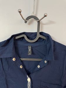 Navy Blue Button-Down Shirt