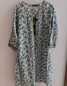 Green Printed Kurta