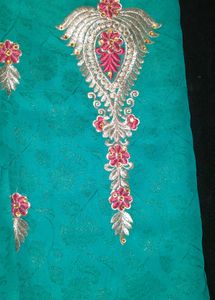 Elegant Teal Saree