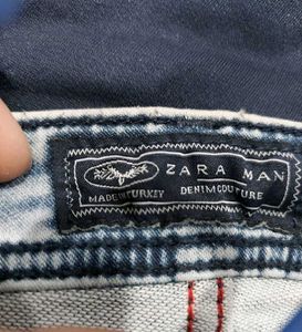 Zara Man Distressed Slim Fit Jeans