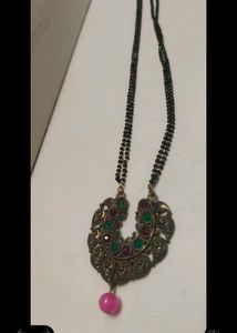Beaded Necklace and mangalsutra combo