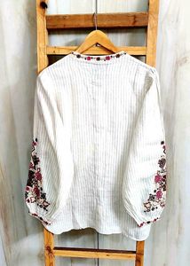 Embroidered Striped Women's Top size-38-40