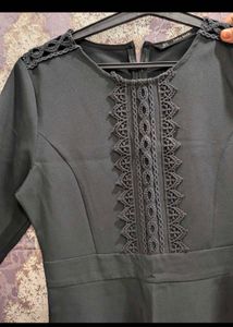 Zara Elegant Black Lace Dress