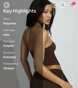 Brown Graphic Tube Top