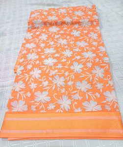 🆕️ Beautiful Floral Cotton Saree With Jari Border