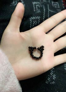 Cute Beaded Cat/ Kuromi Ring