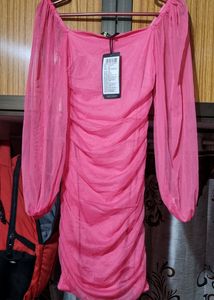 Pink Bodycon Mini Dress