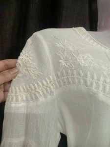 Zara Lace Eyelet Ruffle Top 💖