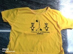 T Shirt For Girls.. Yellow Colour
