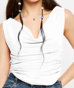 Ruched White Top