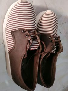 Brown platform shoes
