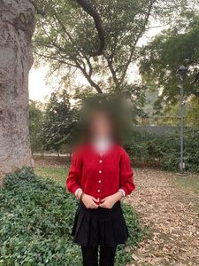 Red Lace Trim Cardigan❤️