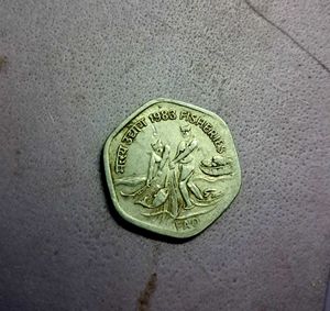 1983 Vintage 20 paisa Fisheries coin