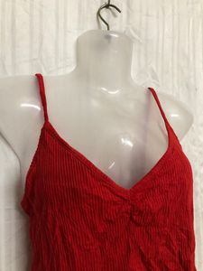 Jennyfer Red Sleeveless Crop Top