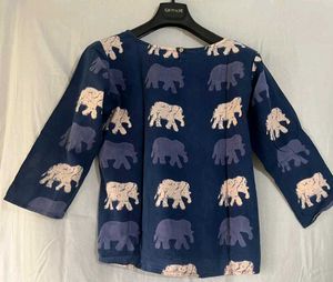 Elephant Print Top