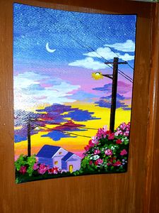 Acrylic Colour Nature Painting On 300 GSM paper