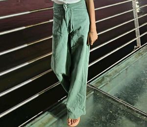 Green Wide Leg Pants