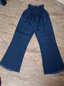 Wide Leg Denim Pants