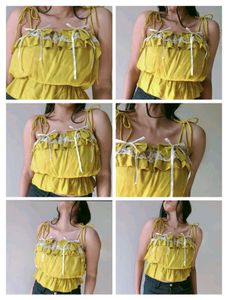 Spaghetti Strap Ruffle Top