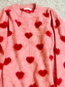 Heart Print Sweater