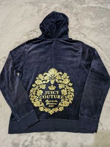 🔥🫦Y2K Juicy couture Blue Velour Zip-Up Hoodie💅