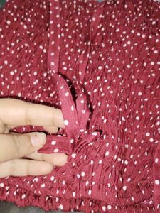 Red Polka Dot Crop Top