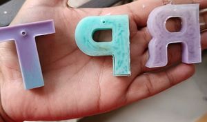Resin Alphabet Keychains