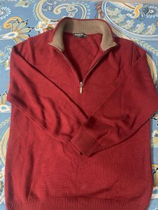 Men's Red Pullover Sweater