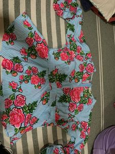 Floral Striped Top