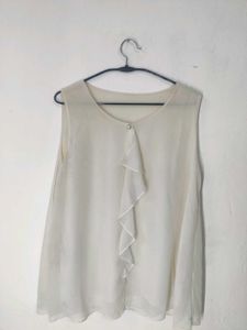 Elegant Ruffle Front Top
