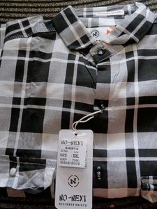 Black &amp; White Plaid Shirt