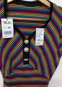 Trendy New Striped Knit Top