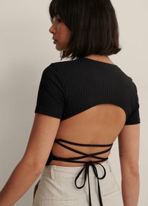 Back Tiw Up Top Black