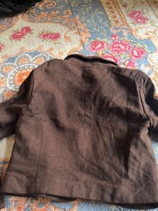 Brown Blazer with Gold Buttons