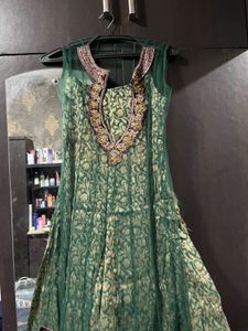Elegant Green Anarkali Suit