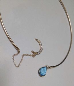 Mystic Moon Charm Gold Necklace