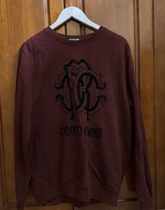 Roberto Cavalli Maroon Sweatshirt