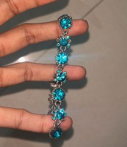 Sparkling Blue Gemstone Bracelet