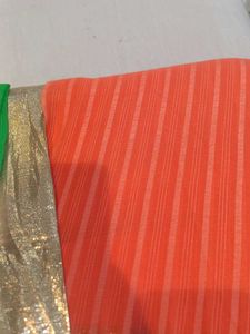 Vibrant Mirrorwork Saree 2pc Combo