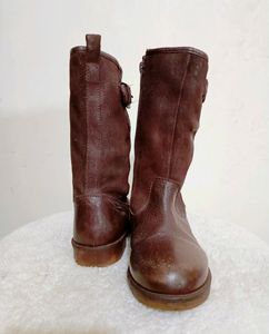 Zara Unisex Pure Leather Boots
