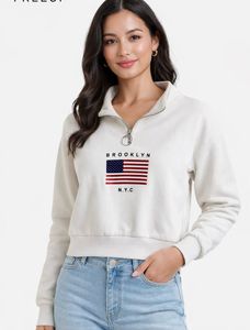 H&M Brooklyn Crop Sweatshirt