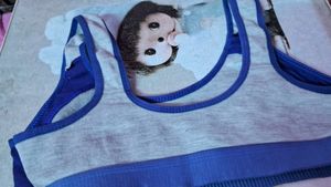 Blue Non Padded Sports Bra