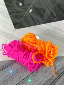 Hot Pink and Orange Yarn Bundle