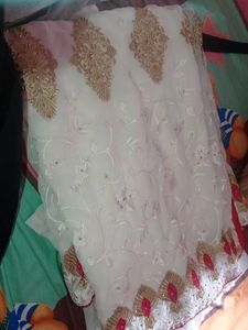 White Saree And Blouse