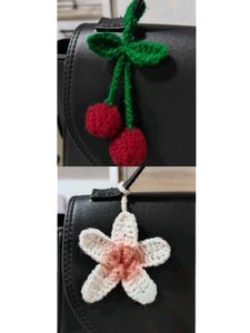 Cute Cherry and flower Bag Charm