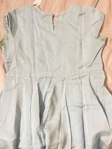 Beautiful Sky Blue Anarkali Style 3 Piece Suit