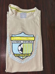 Louis Philippe Embroidery Graphic Print T-Shirt