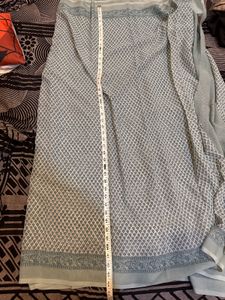 Vintage Blue Patterned Saree With Blouse Piece