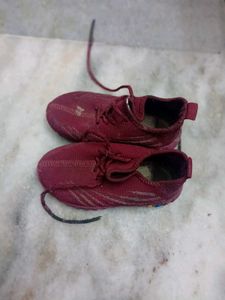 Burgundy Knit Sneakers
