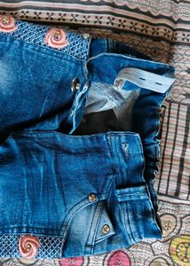 Beautiful Jeans And Top Set For Girl.      Adju